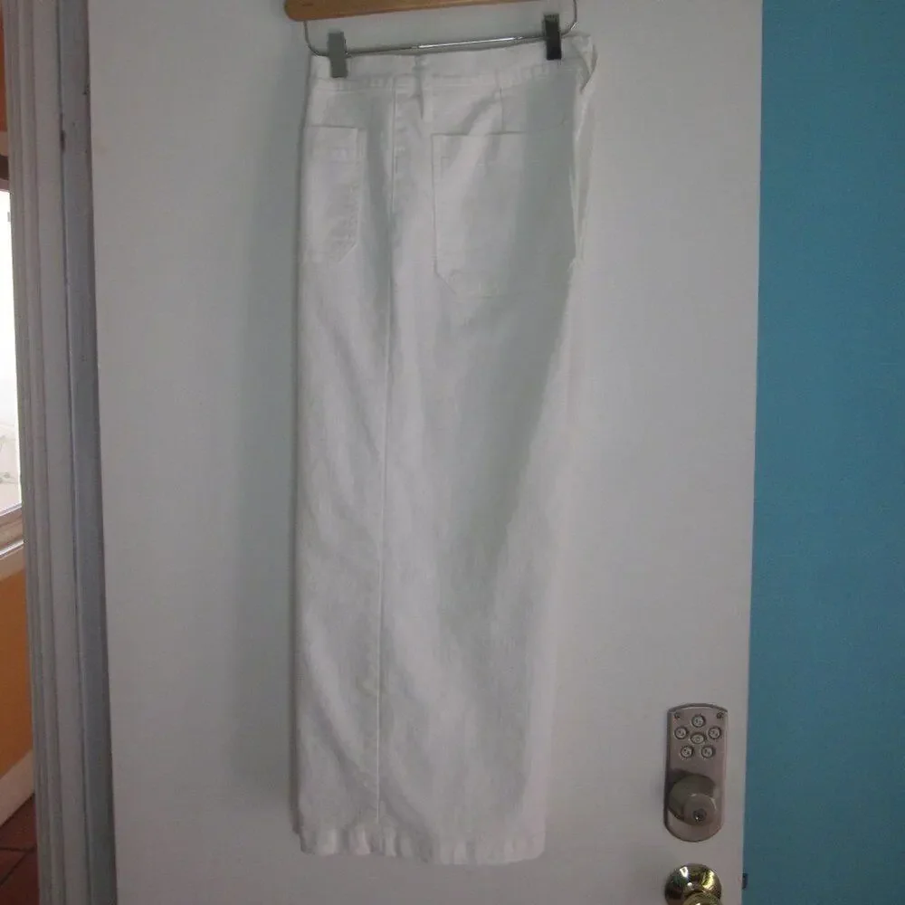 Point Sur J. Crew Womens Size 31 White Crop Wide Leg Cotton Jeans
